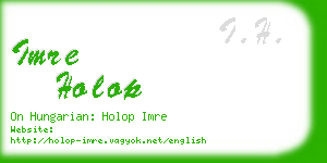 imre holop business card